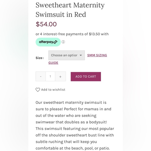 Sexy Mama Maternity Swimsuit red size 2 / medium - Picture 3 of 6